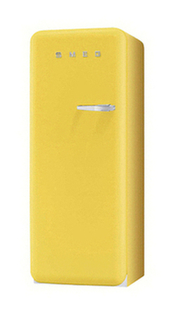 Smeg FAB28YG1 Fridge A++ Energy Rating, 60cm Wide, Left-Hand Hinge, Yellow